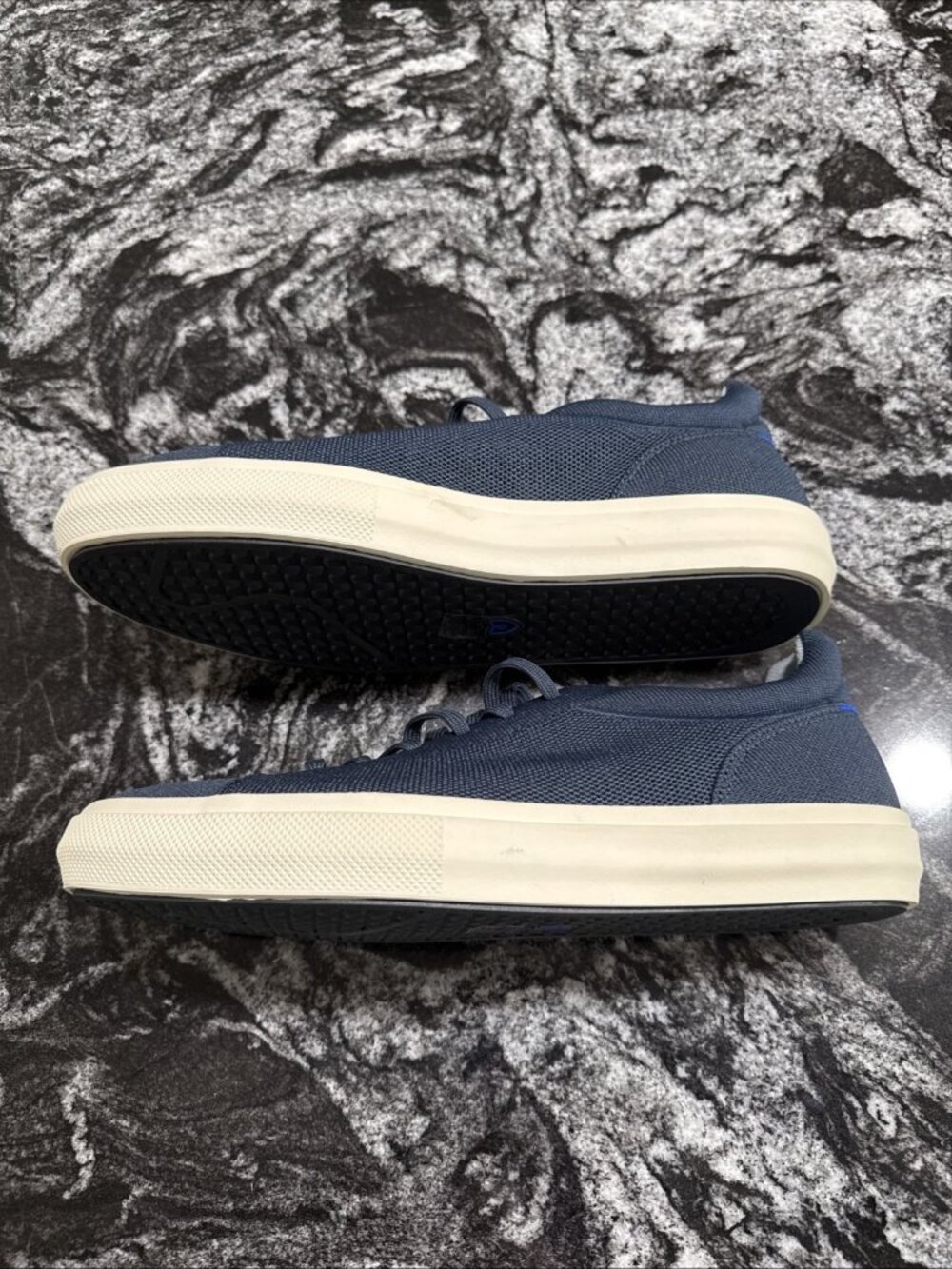 Rothys Shoes Men’s Size 12.5 The RS02 Sneaker Blue Navy Cream Casual New No Box